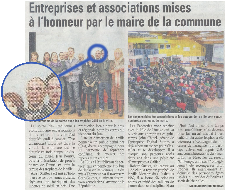 Trophée de la ville de Cran Gevrier remis à Robert Ousset
